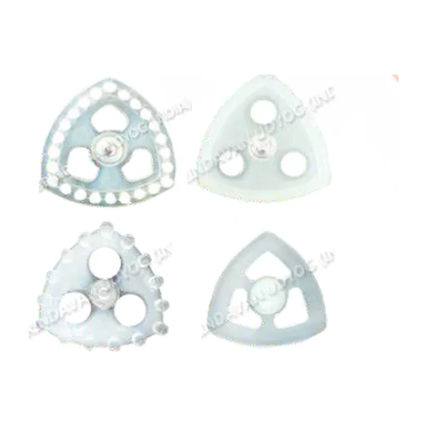 Triangle Cleaner with Brush, Plastic Knob, Studs, Metal Rivet